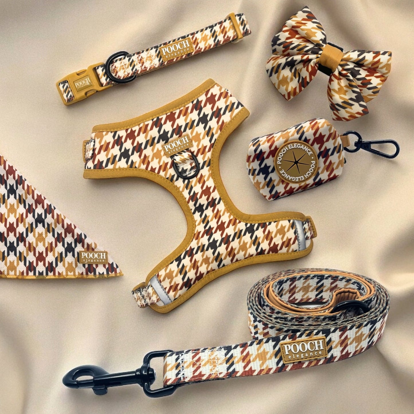 Houndstooth - Beau Dog Collar - Pooch Luxury