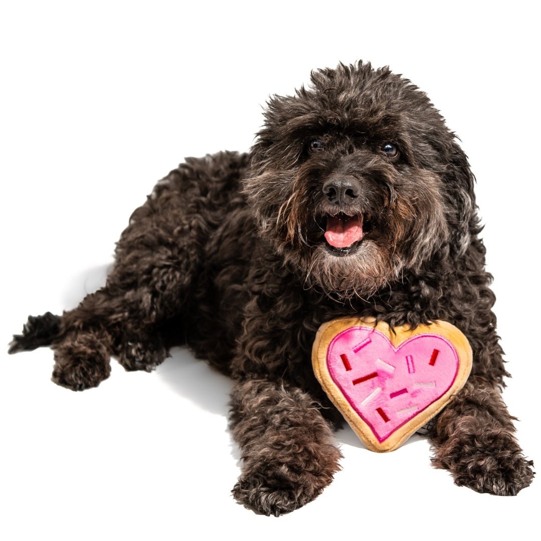 Pink Heart Sugar Cookie Dog Toy - Pooch Luxury