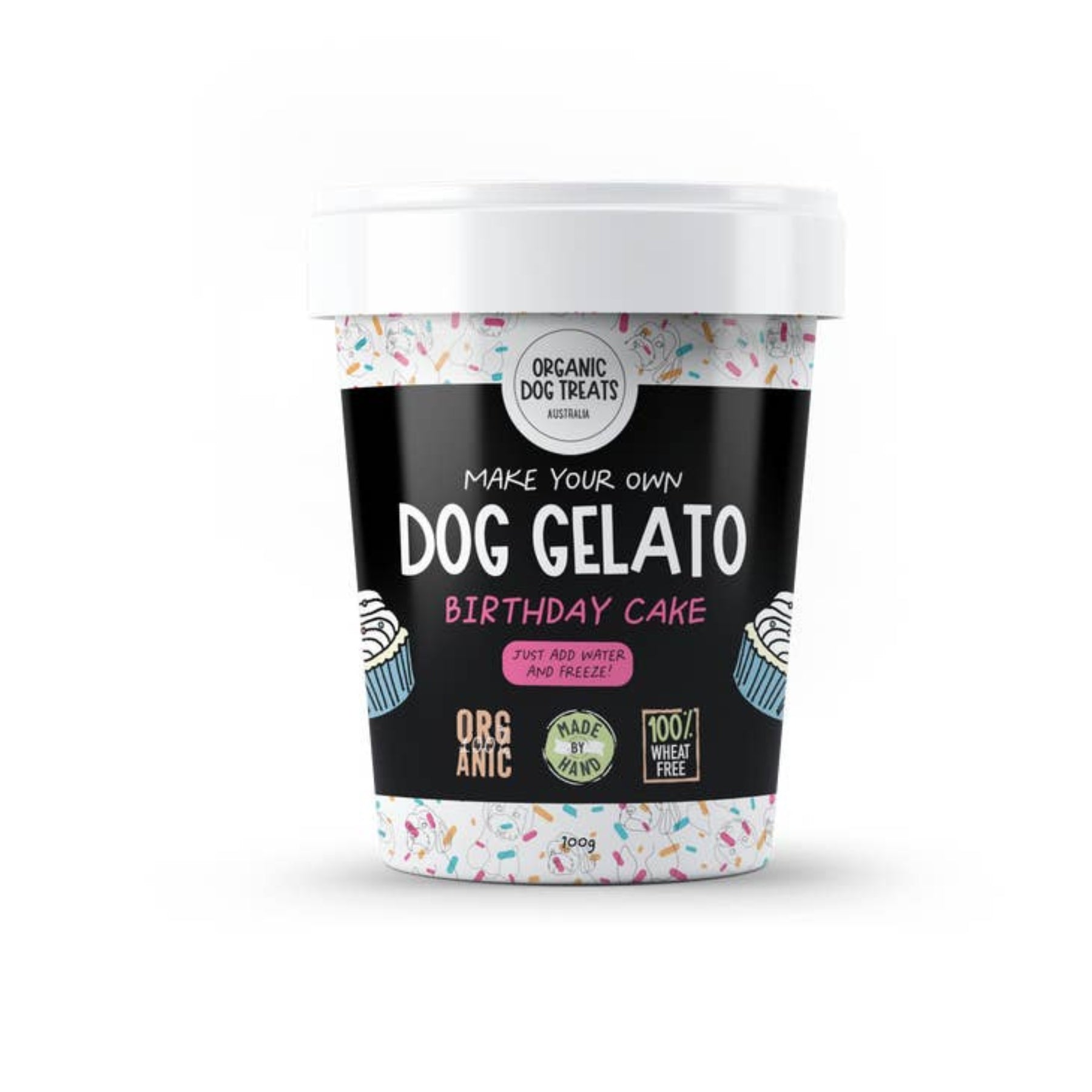 100% Organic Dog Gelato Kit - Birthday Cake - Pooch Luxury