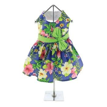 Blue Lagoon Hawaiian Hibiscus Dress - Pooch Luxury