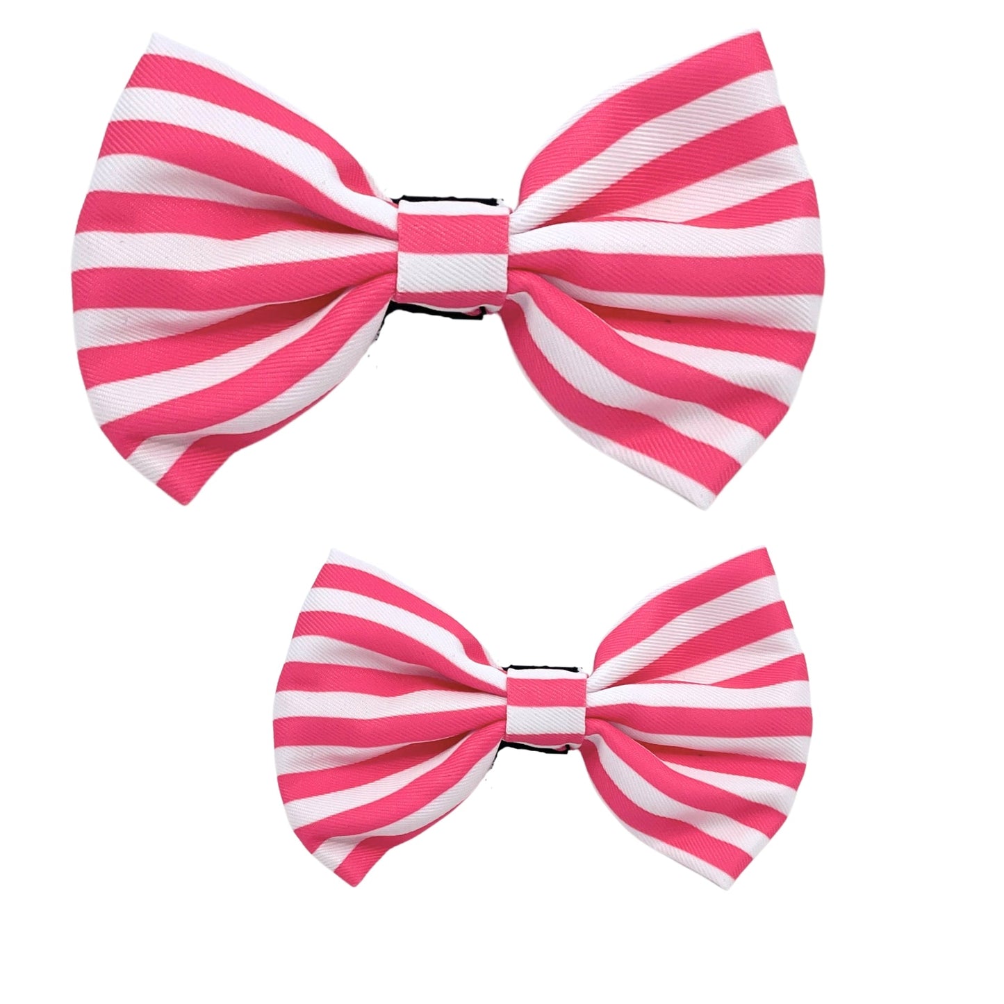 Carnival Stripe - Pink Bow Tie - Pooch Luxury