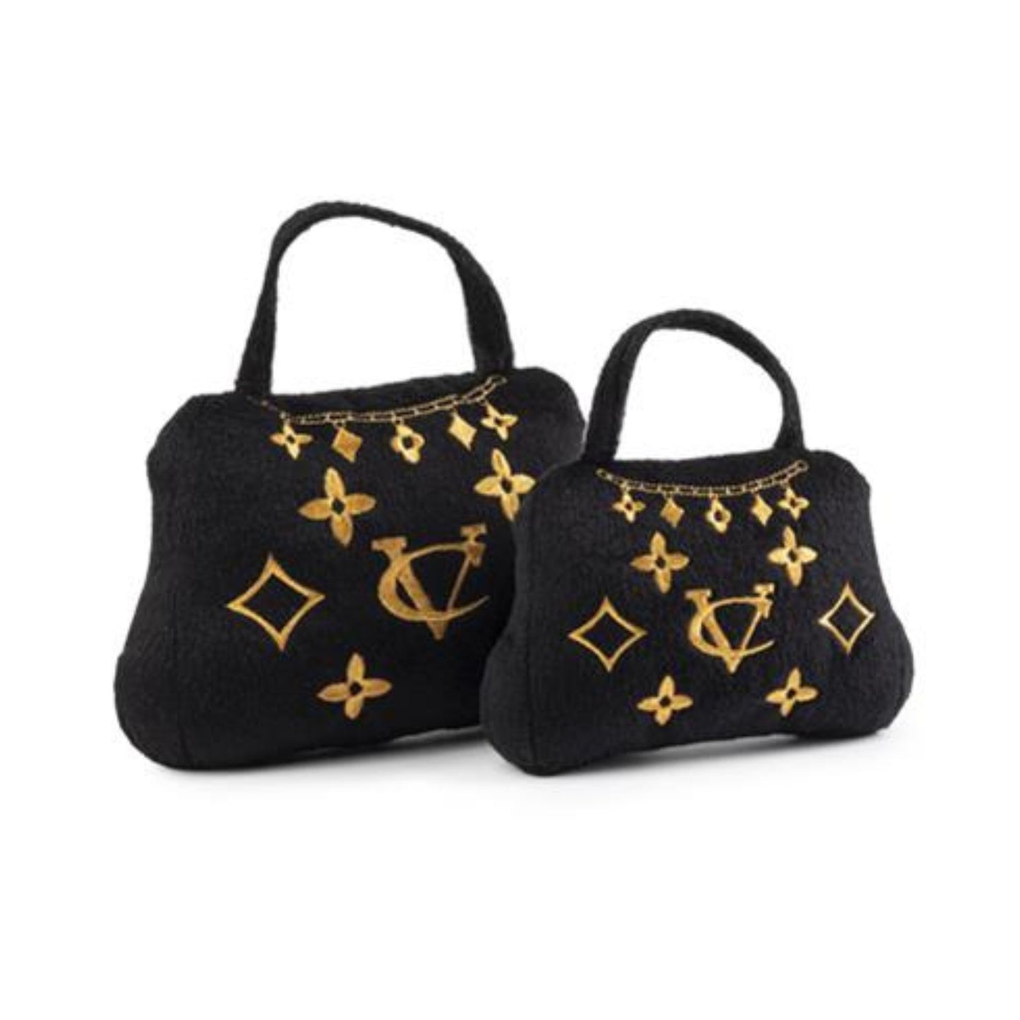 Chewy Vuiton Noir Crown of Gold - Pooch Luxury