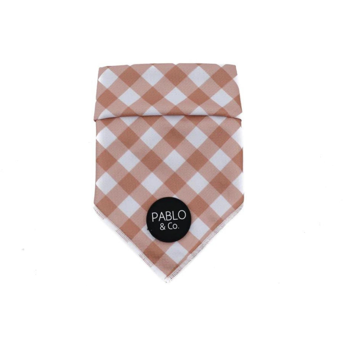 Chocolate Gingham Dog Bandana - Pooch Luxury