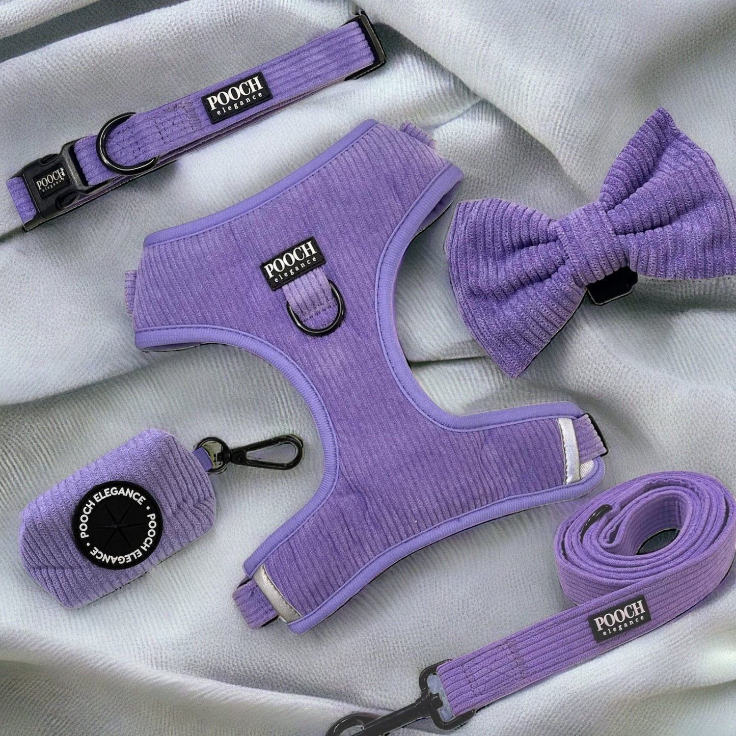 Corduroy Adjustable Harness - Dusty Purple - Pooch Luxury