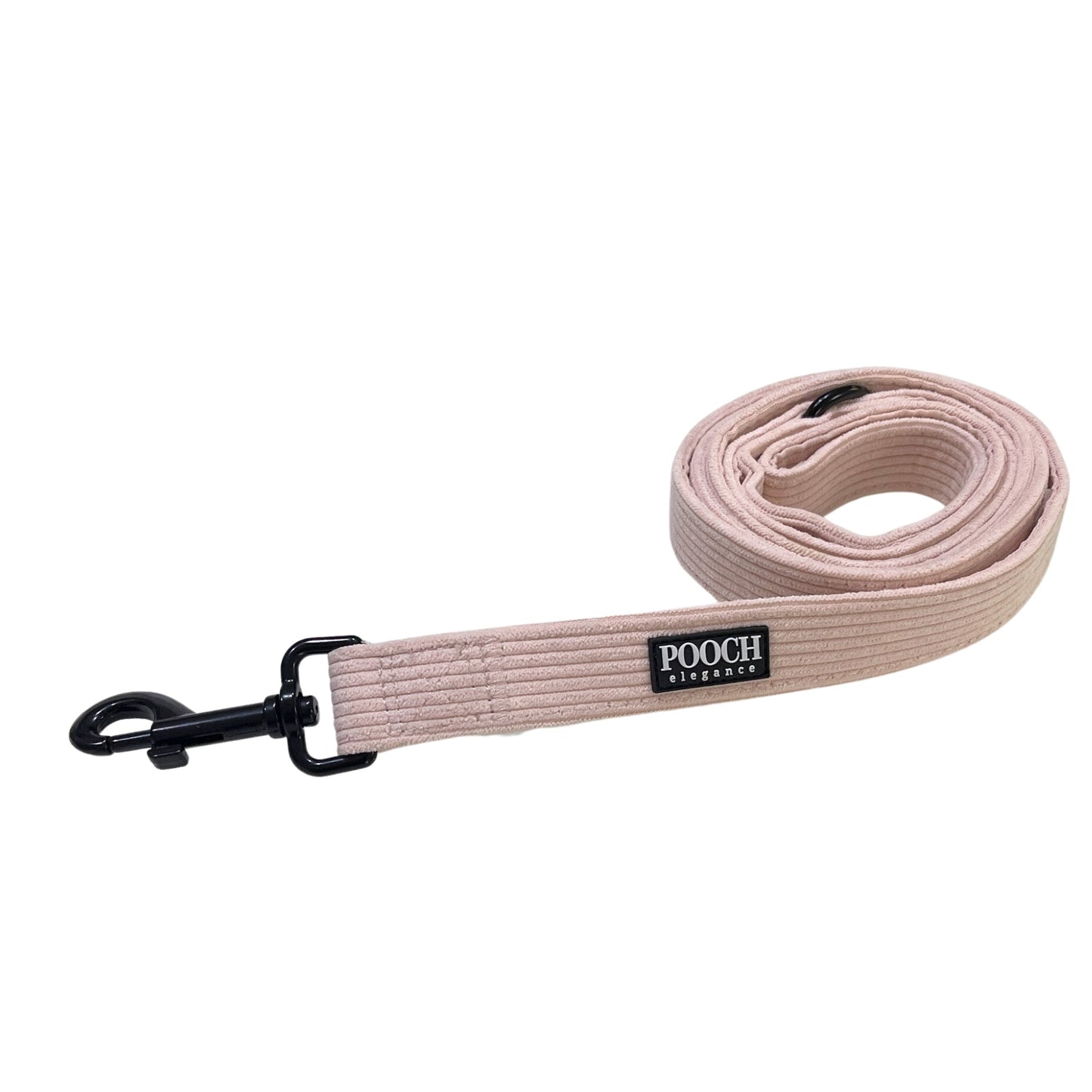 Corduroy Dog Leash - Powdered Pink - Pooch Luxury