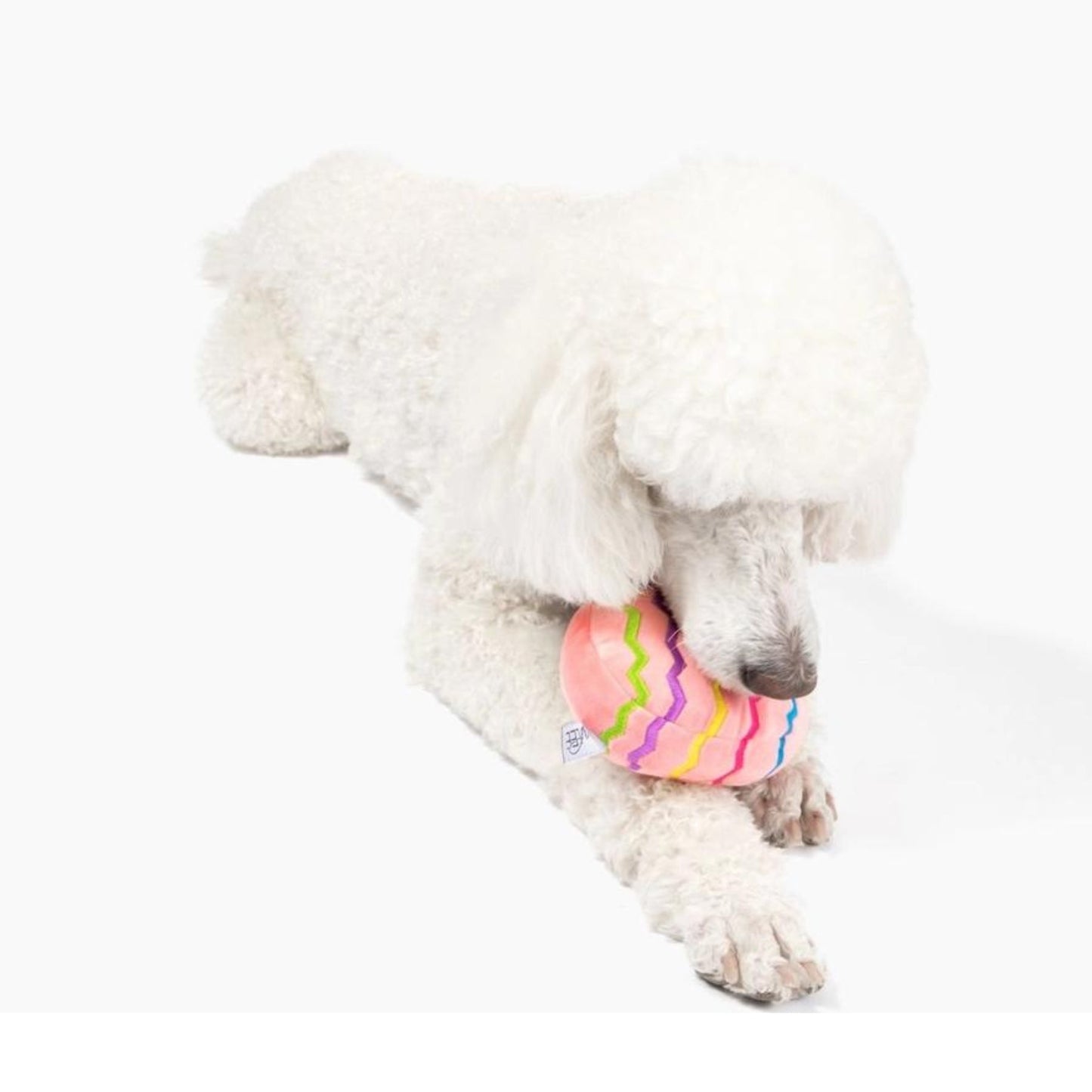 Easter Egg Plush Dog Toy - Pink - Pooch Luxury