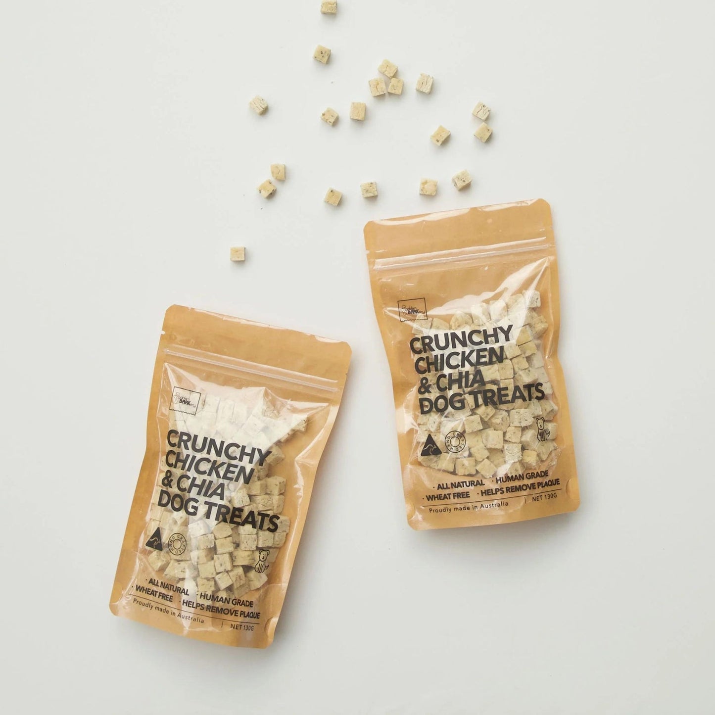 golden BARKery Dog Treats - Chicken & Chia Seeds - Pooch Luxury