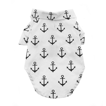 Hawaiian Camp Shirt - Anchors Away - Pooch Luxury