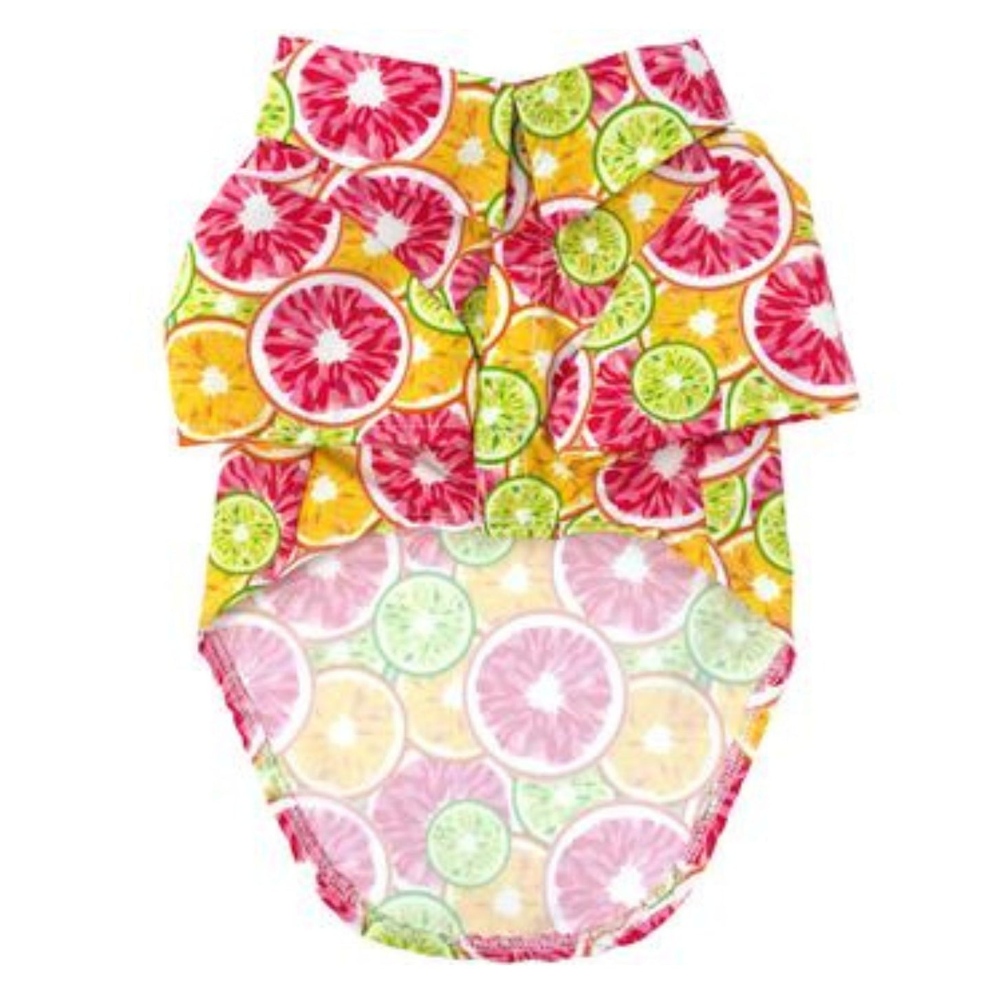 Hawaiian Camp Shirt - Citrus Slice - Pooch Luxury