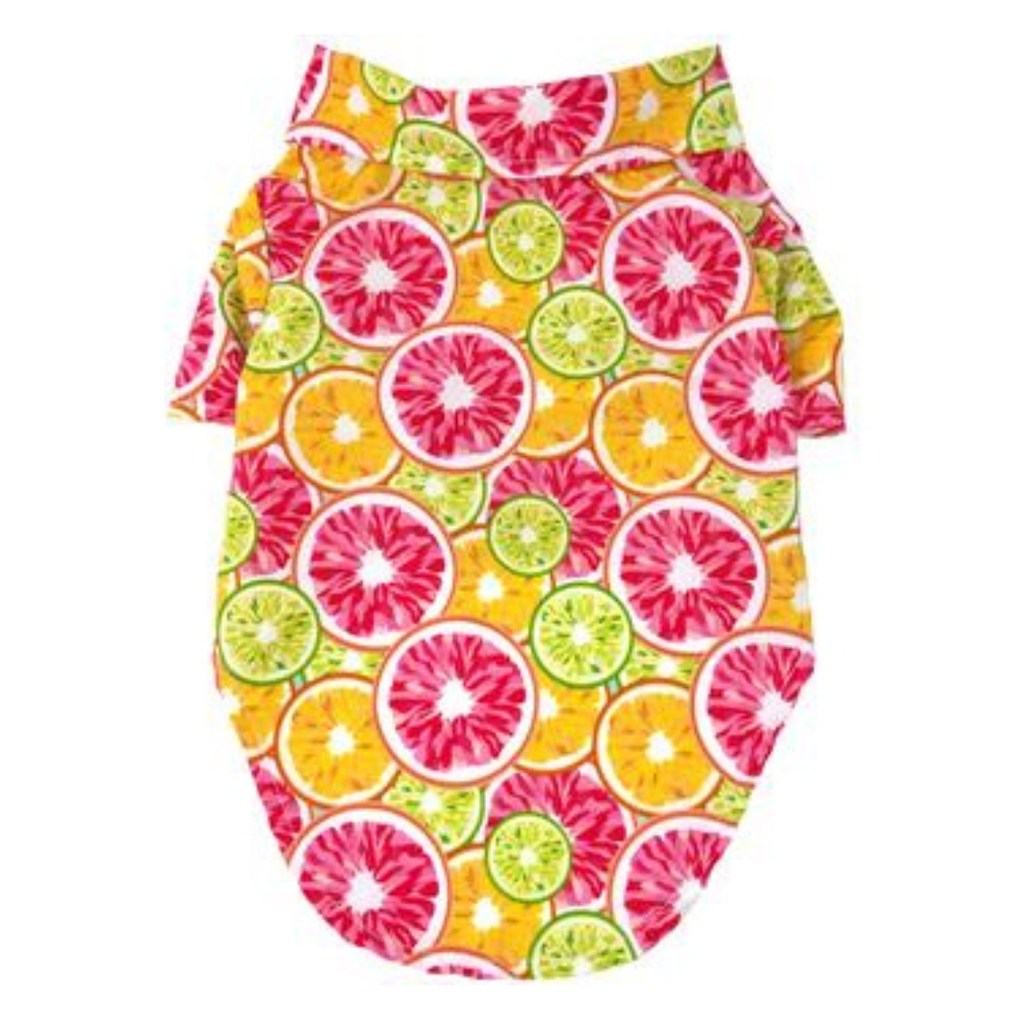 Hawaiian Camp Shirt - Citrus Slice - Pooch Luxury