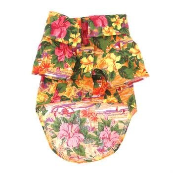 Hawaiian Camp Shirt - Sunset Hibiscus - Pooch Luxury