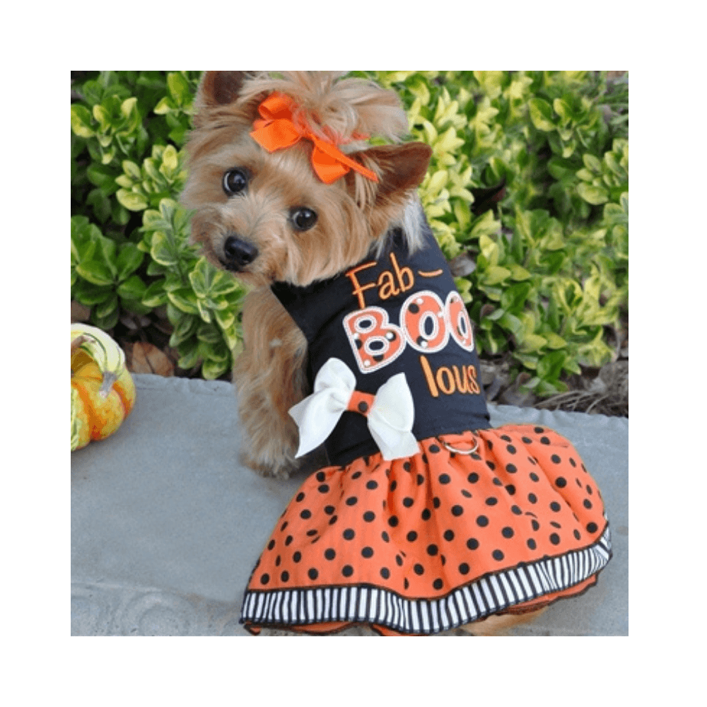 Holiday Dog Harness Dress -Fab-BOO-lous