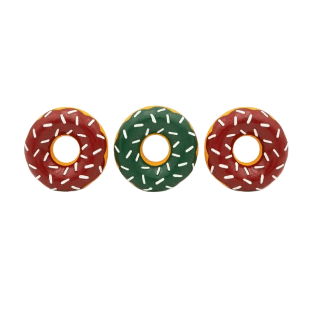 Holiday Mini Latex Donutz - 3 Pack - Pooch Luxury