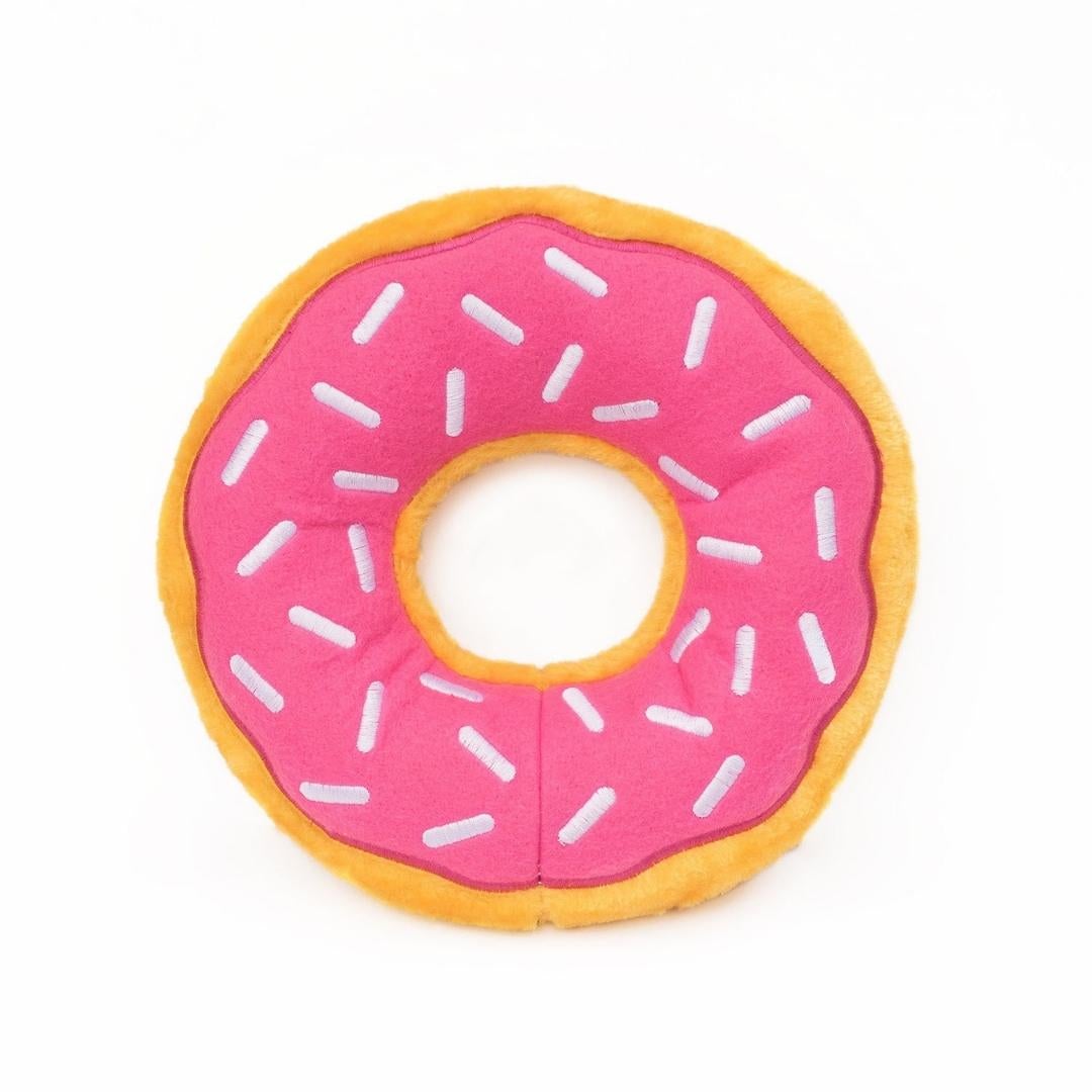 Jumbo Donutz Dog Toy - Strawberry - Pooch Luxury