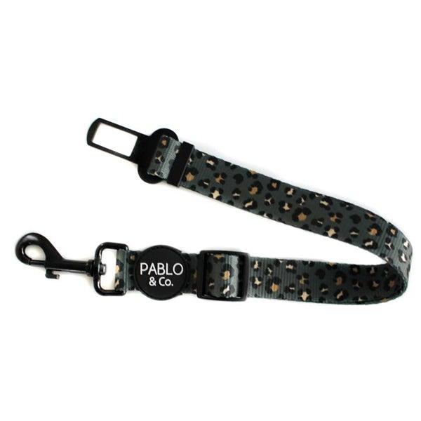 Khaki Leopard Adjustable Car Restraint - Pooch Luxury