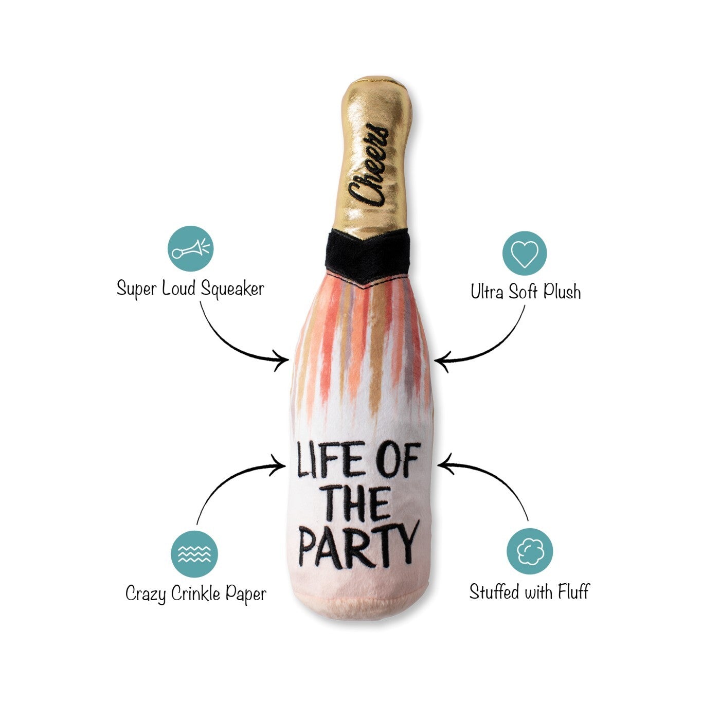 Life Of The Party Plush Dog Toy - Pooch Luxury
