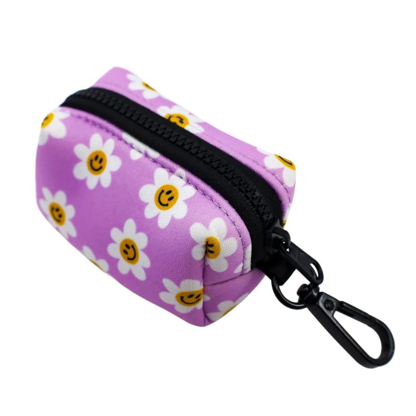 Lilac Smiley Flowers Poop Bag Holder - Pooch Luxury