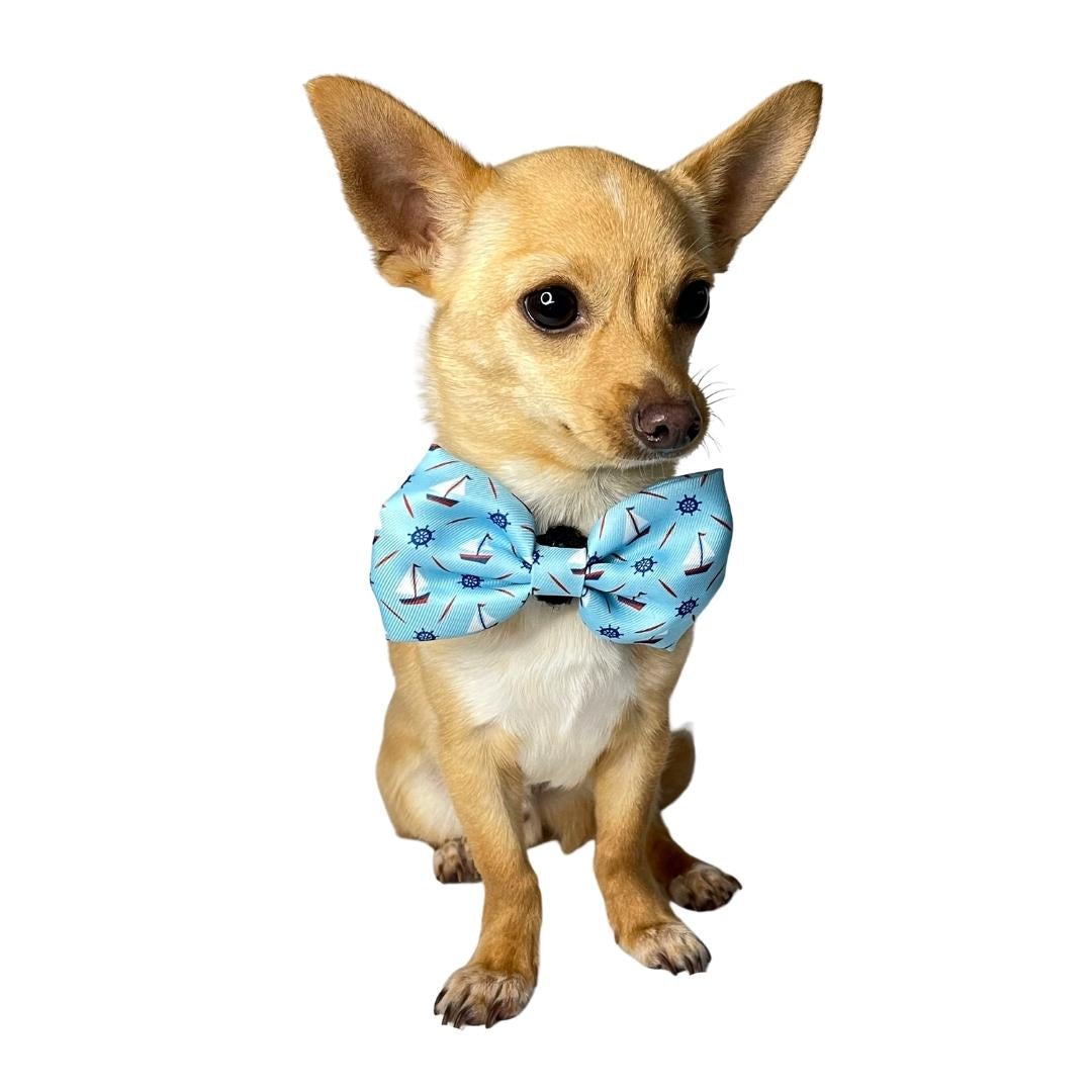 Little Boats Bow Tie - Pooch Luxury
