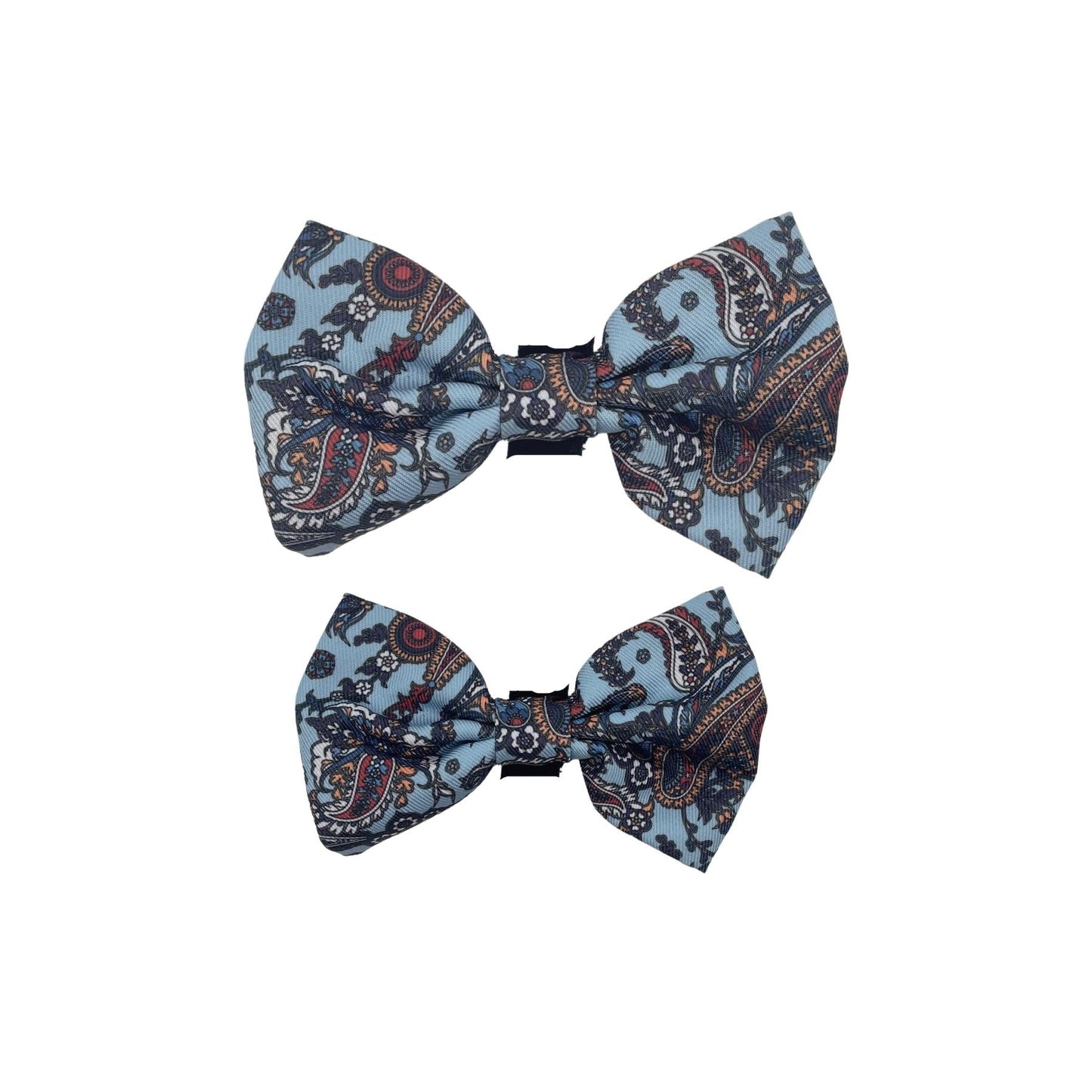 Paisley Blues Bow Tie - Pooch Luxury
