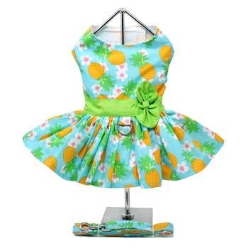 Pineapple Luau Harness Dress - Pooch Luxury