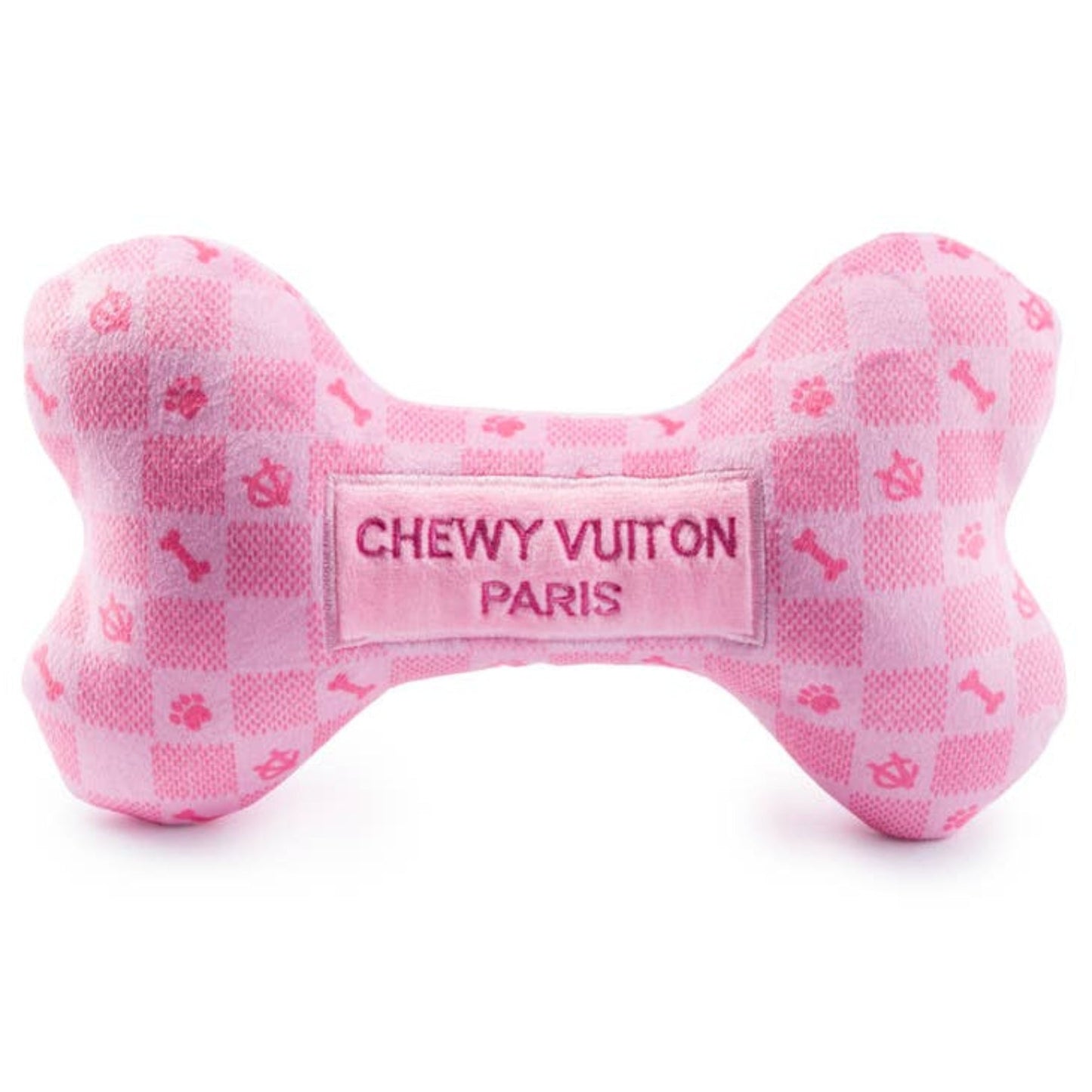 Pink Checker Chewy Vuiton Bone - Pooch Luxury