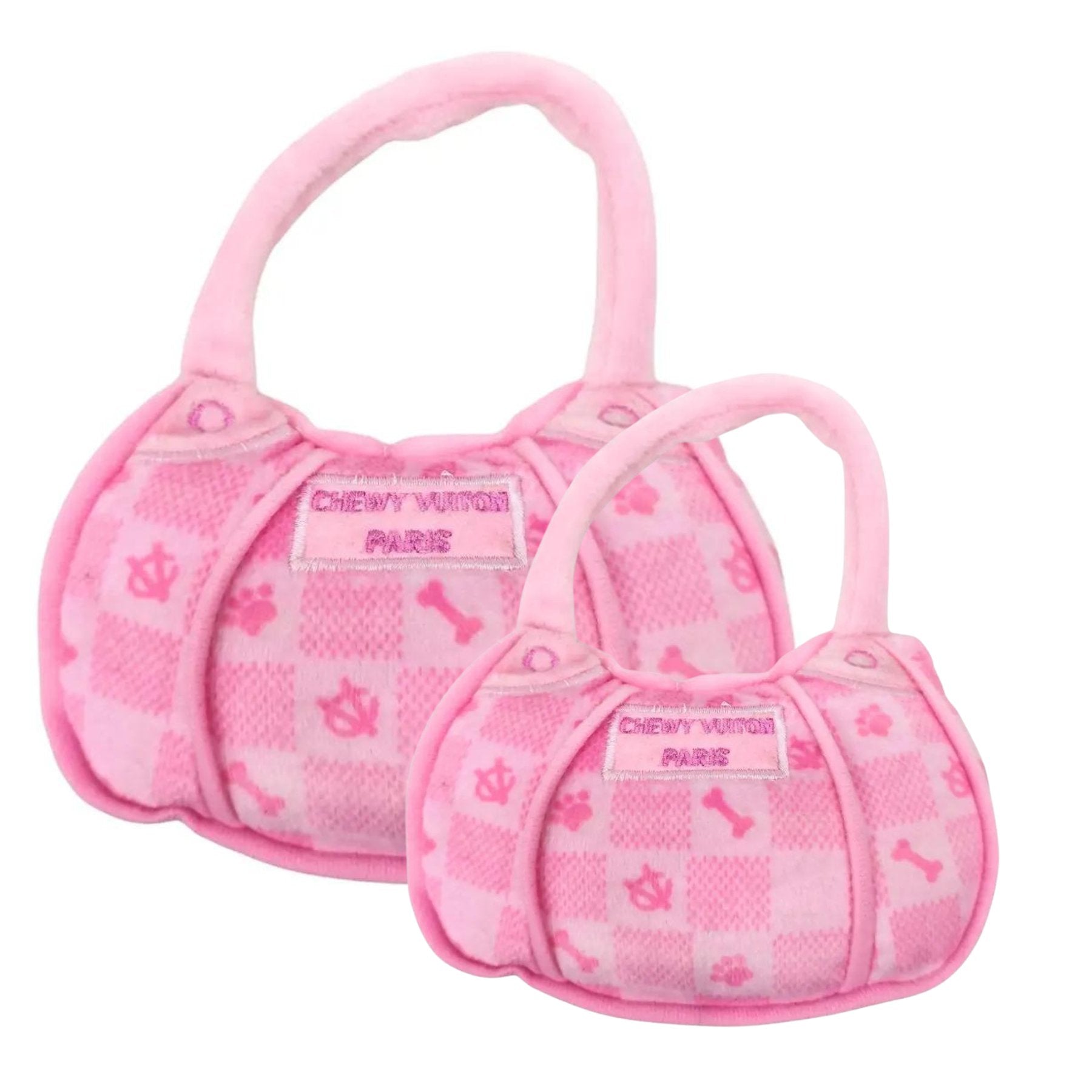 Pink Checker Chewy Vuiton Handbag - Pooch Luxury