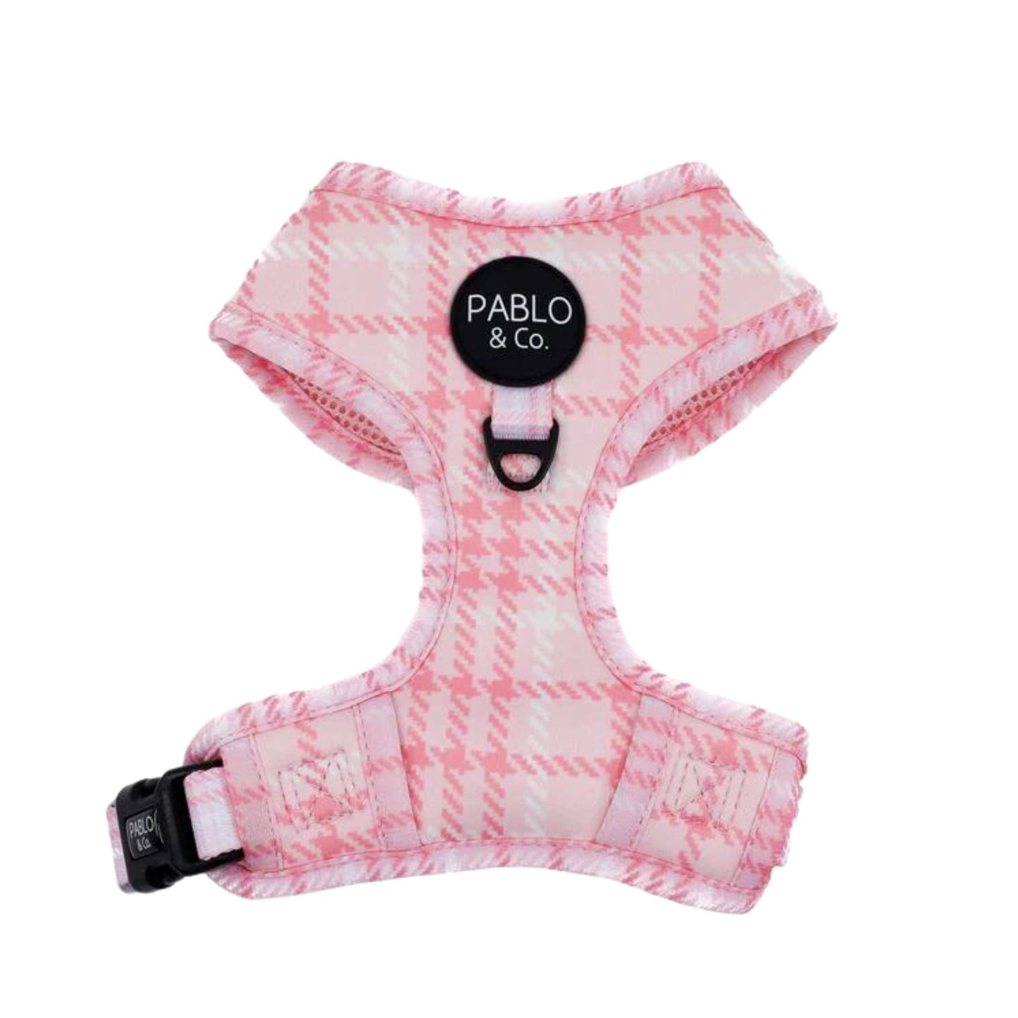 Pink Houndstooth Adjustable Harness - Pooch Luxury