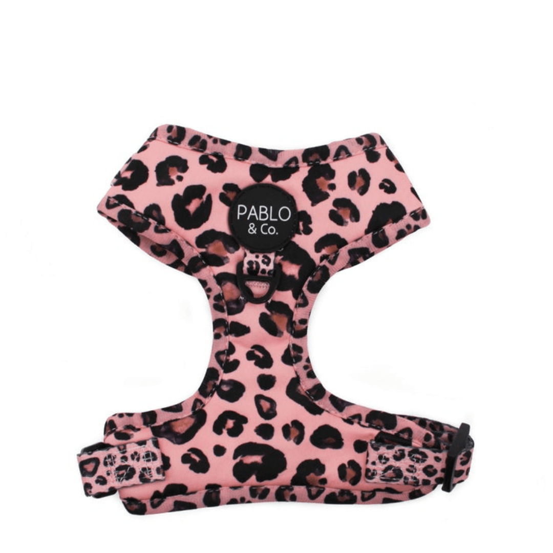 Pink Leopard Adjustable Harness - Pooch Luxury