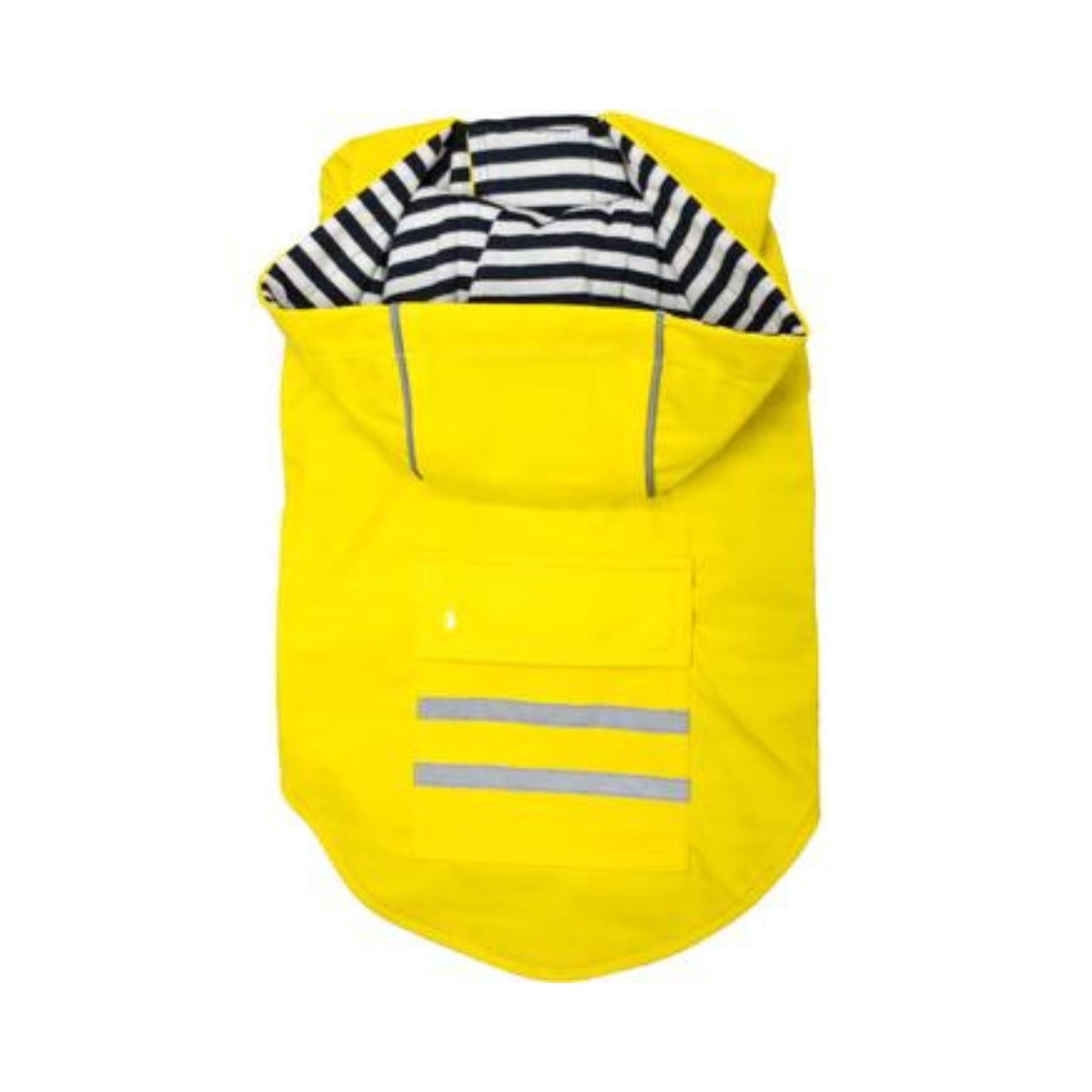 Slicker Raincoat with Striped Lining - Yellow - Pooch Luxury