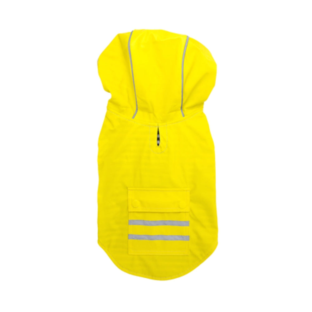 Slicker Raincoat with Striped Lining - Yellow - Pooch Luxury