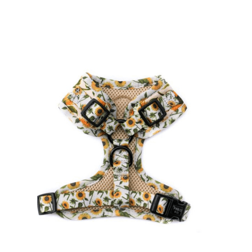 Sunflowers Adjustable Dog Harness - Pooch Luxury