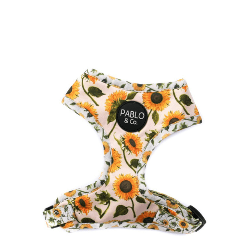 Sunflowers Adjustable Dog Harness - Pooch Luxury