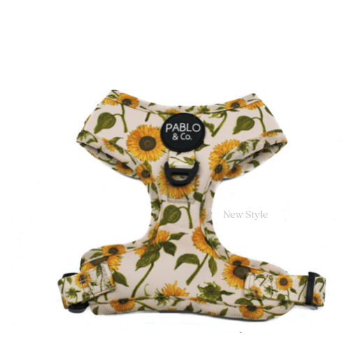 Sunflowers Adjustable Dog Harness - Pooch Luxury