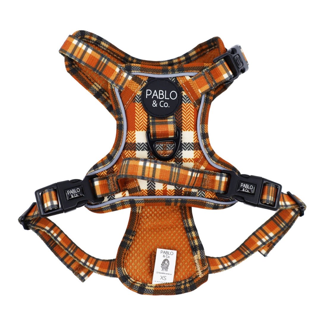 Vintage Plaid No Pull Adventure Harness - Pooch Luxury