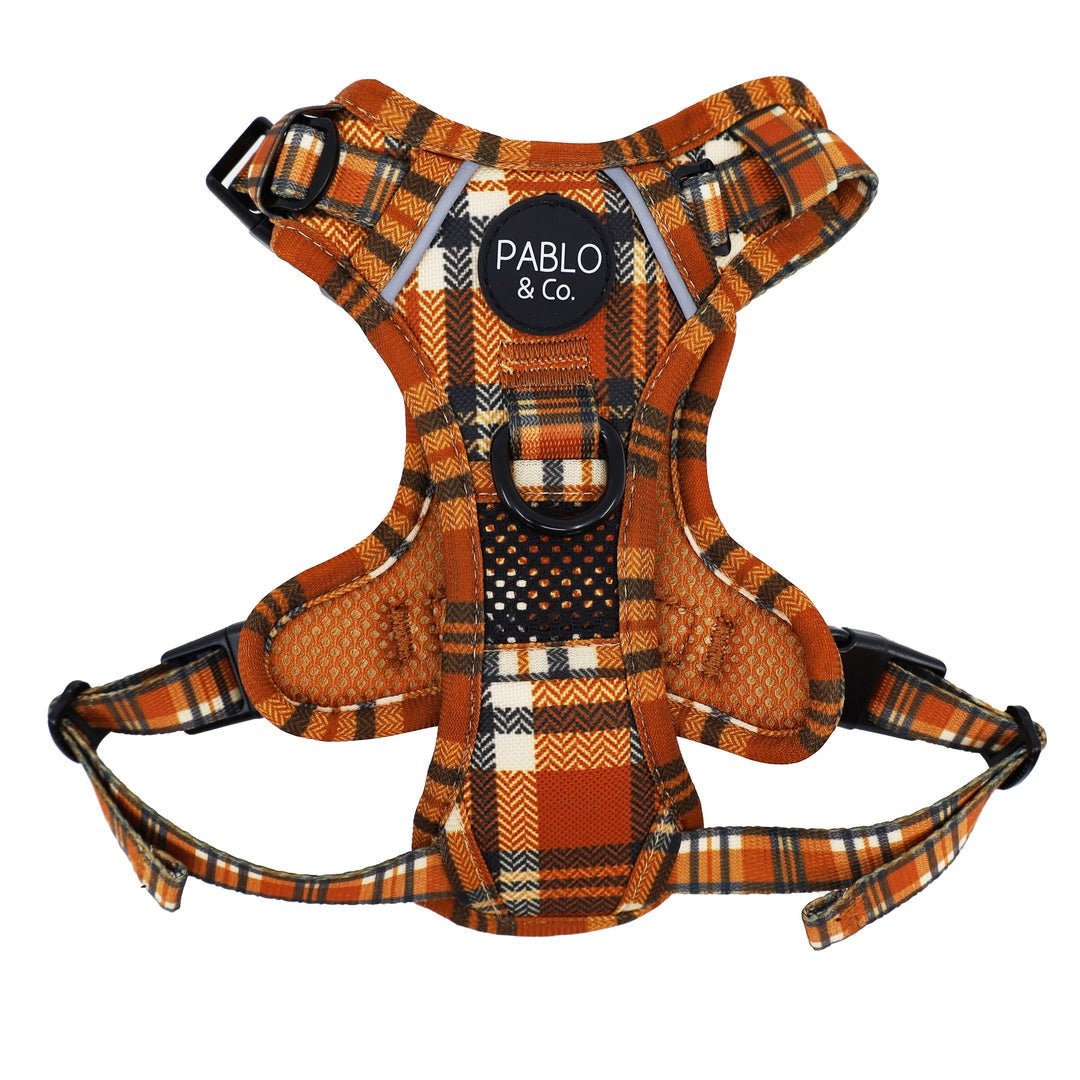 Vintage Plaid No Pull Adventure Harness - Pooch Luxury