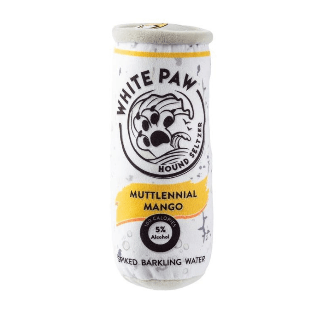 White Paw Hound Seltzer Toy - Muttlennial Mango - Pooch Luxury