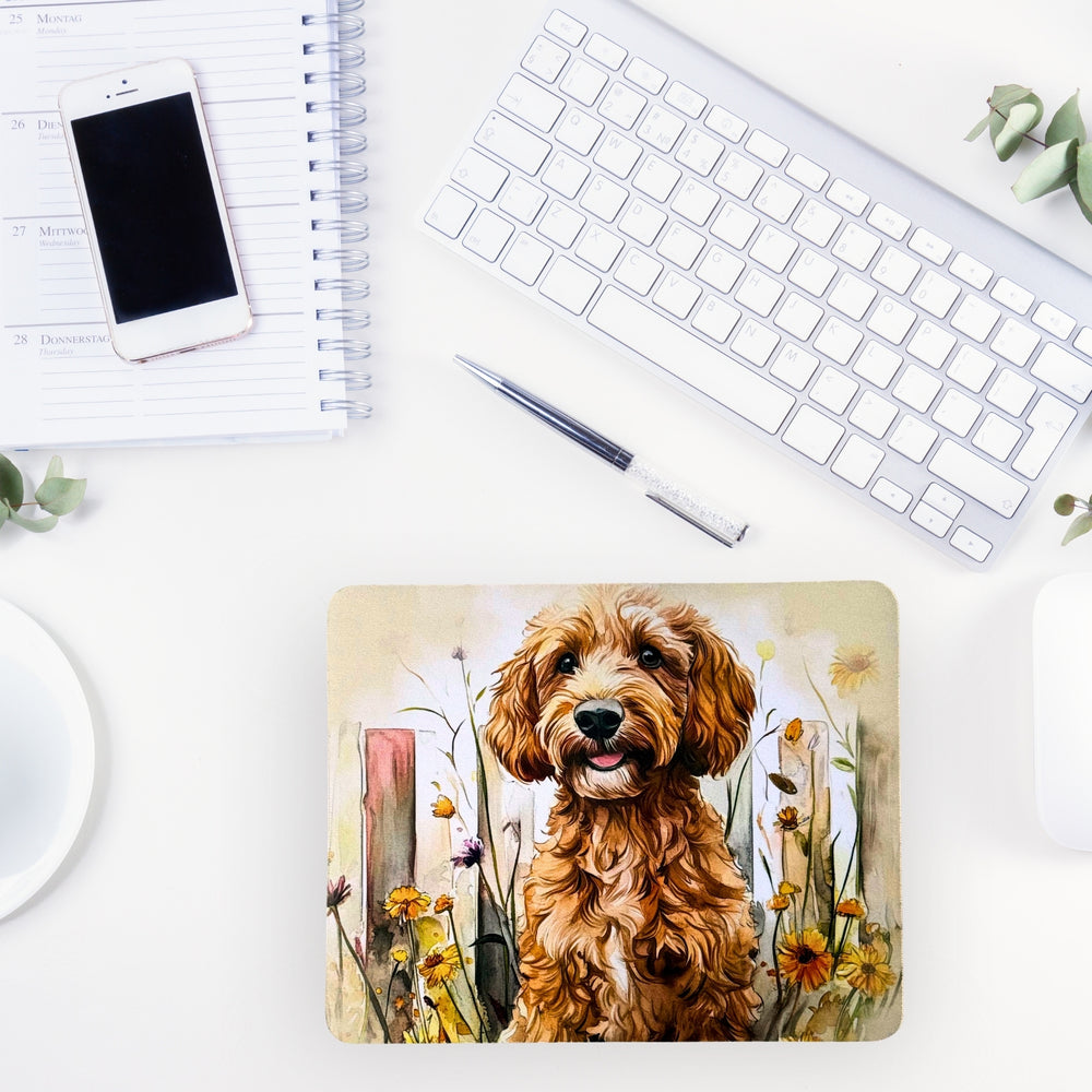 Mouse Pad - Golden Garden Doodle