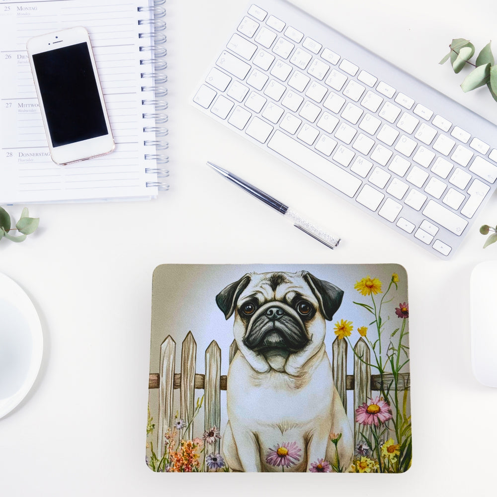 Mouse Pad - Pugs and Petals