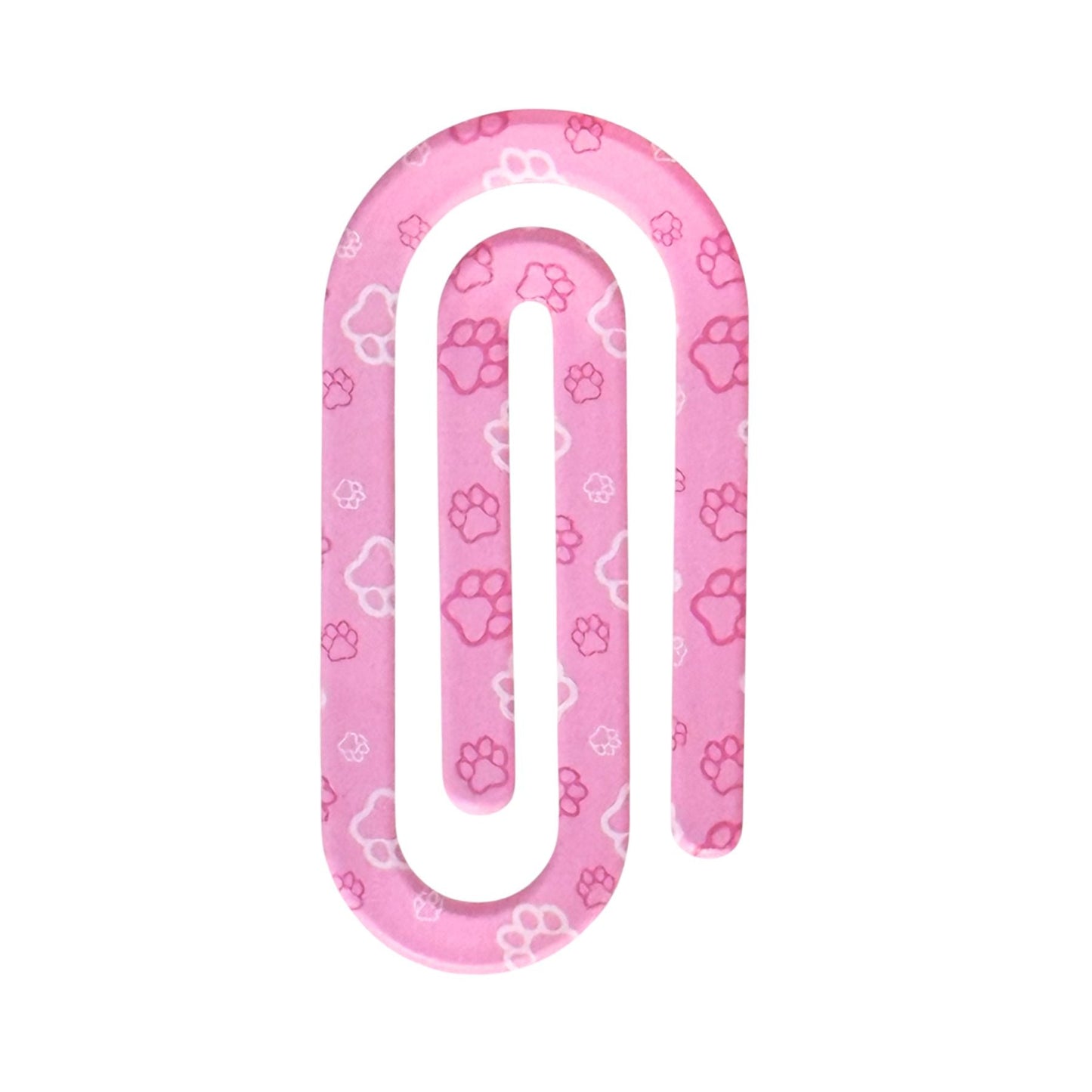 Acrylic Paper Clip - Pink Paw Prints - Pooch Luxury