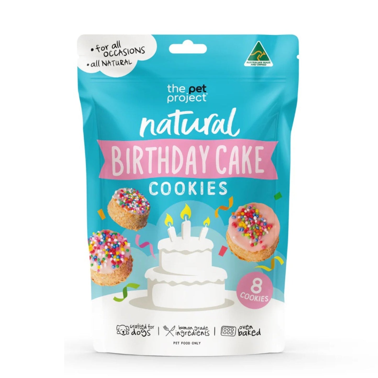 Birthday Cake Dog Cookies - Pooch Luxury