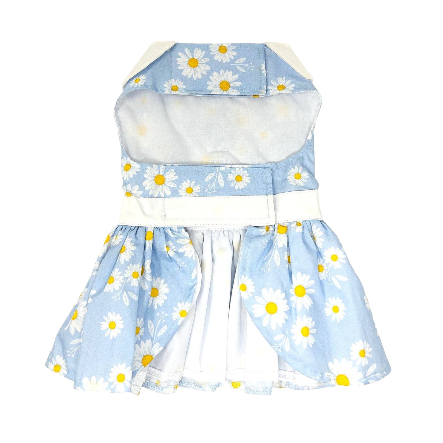 Blue Daisy Dog Dress with Matching Leash - Pooch Luxury