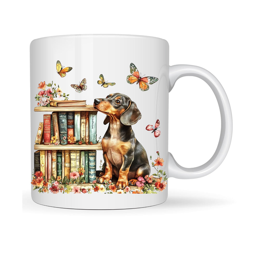 Bookish Dachshund Coffee Mug - Pooch Luxury
