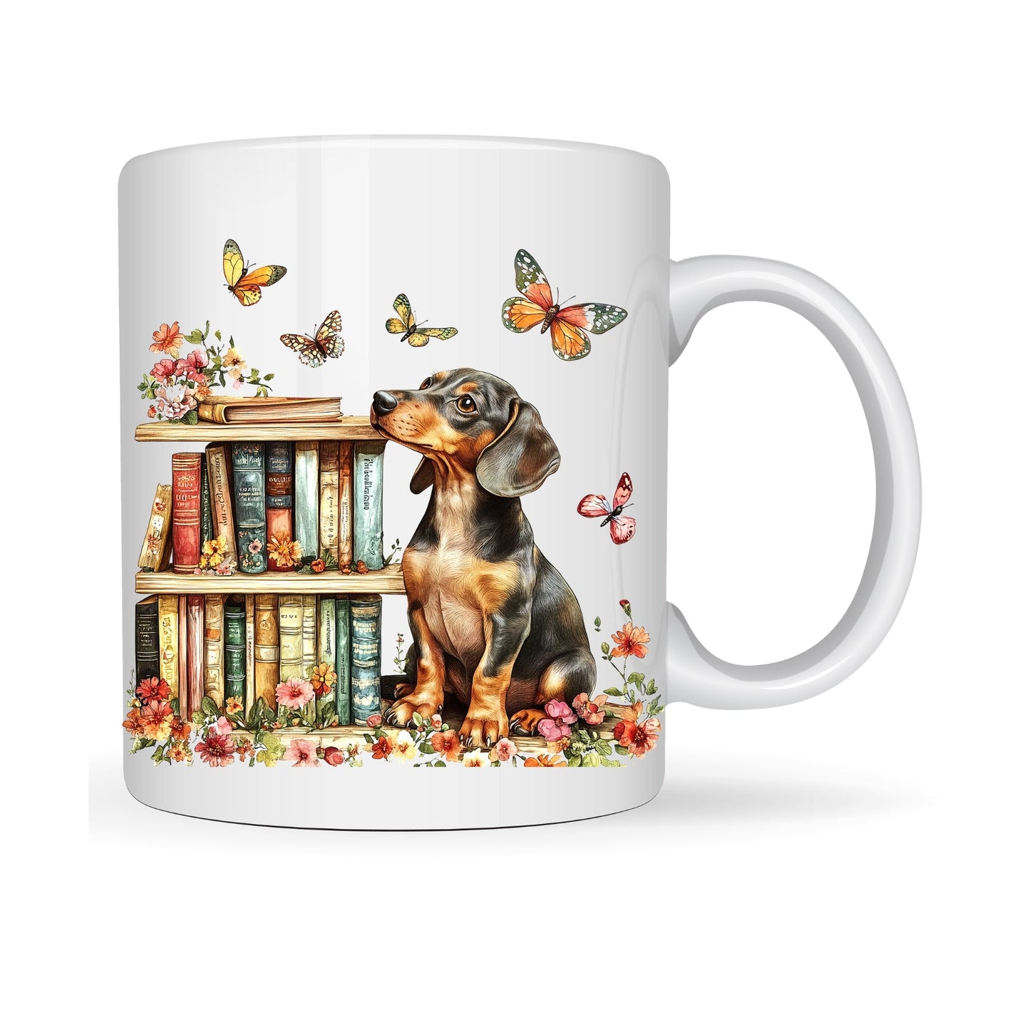 Bookish Dachshund Coffee Mug - Pooch Luxury