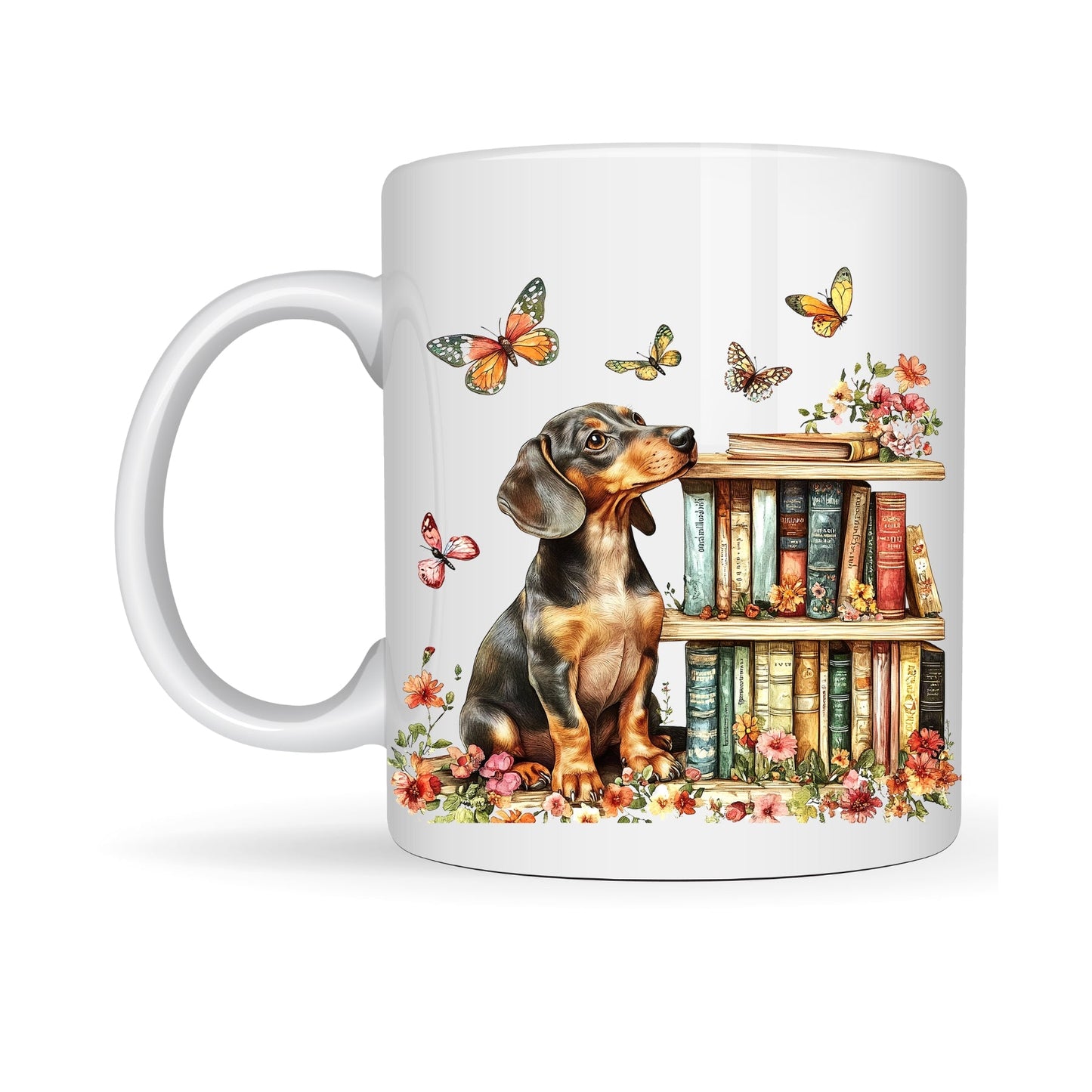 Bookish Dachshund Coffee Mug - Pooch Luxury