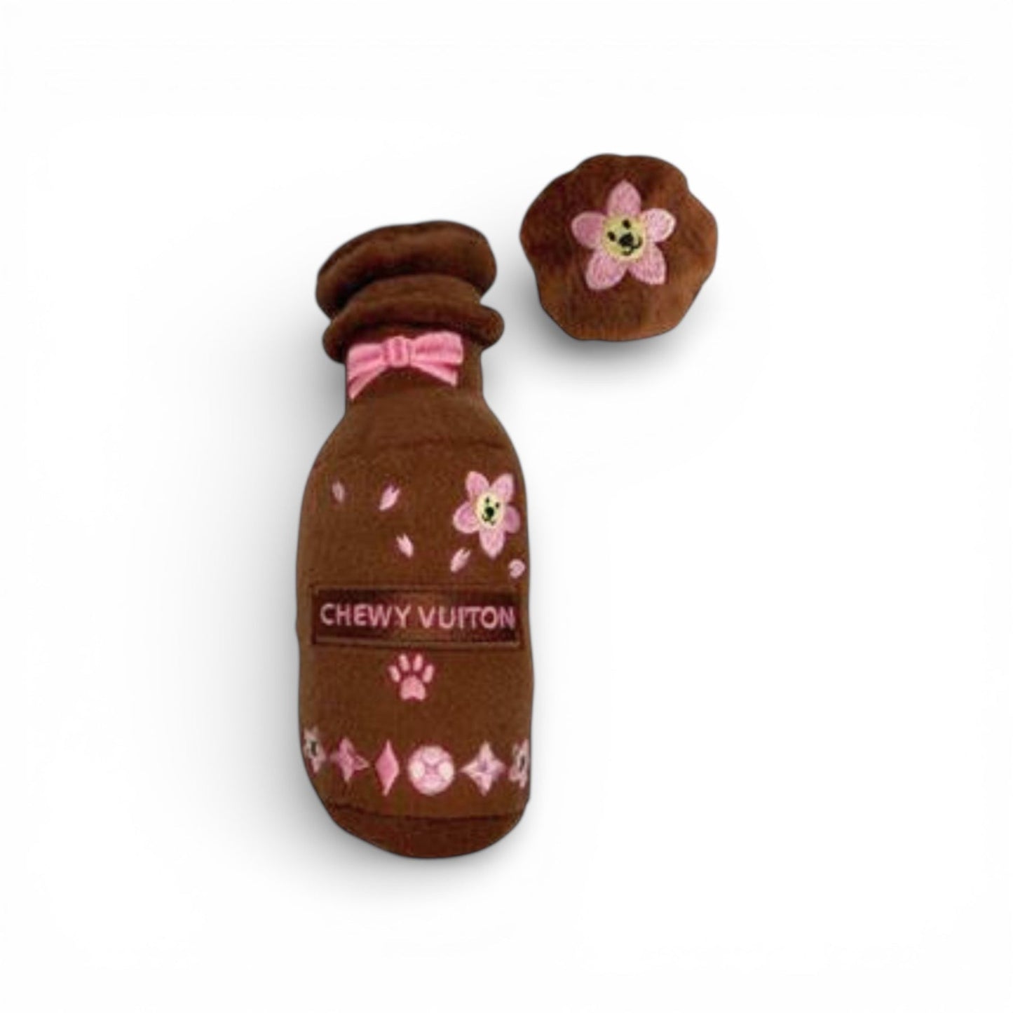 Chewy Vuiton Brown Blossom Pawfum Dog Toy - Pooch Luxury