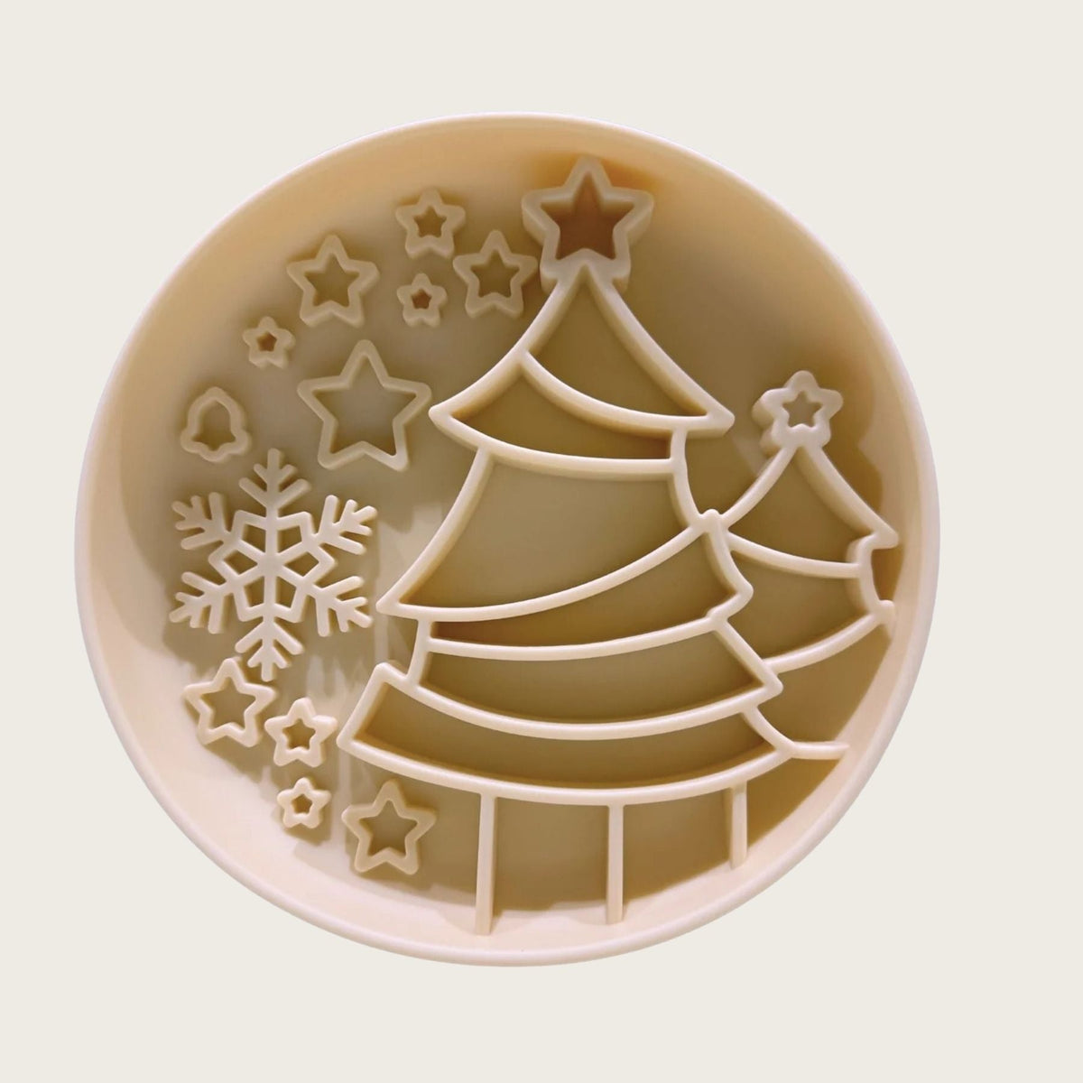 Christmas Themed Slow Feeder - Beige - Pooch Luxury