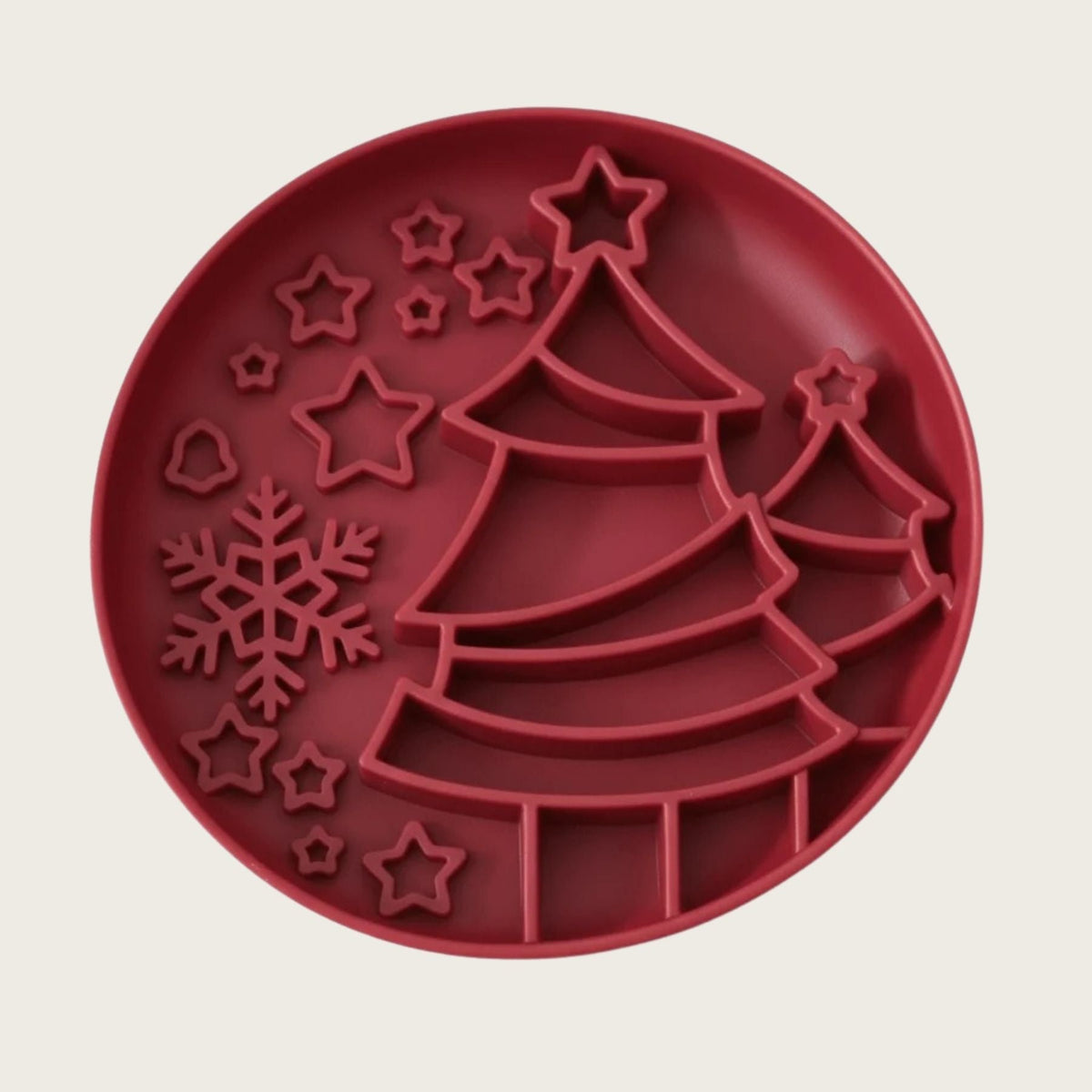 Christmas Themed Slow Feeder - Red - Pooch Luxury