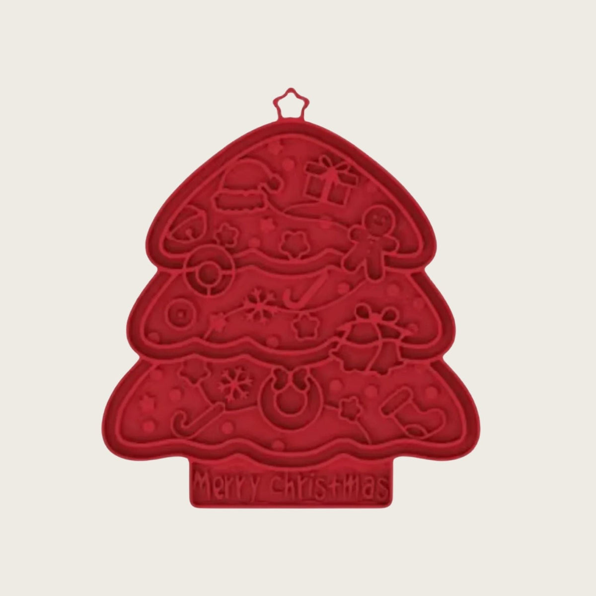 Christmas Tree Lick Mat - Red - Pooch Luxury