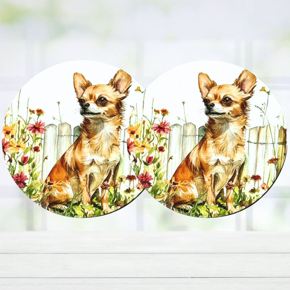 Coaster MDF - Chihuahua - Tiny Paws In Bloom - Pooch Luxury