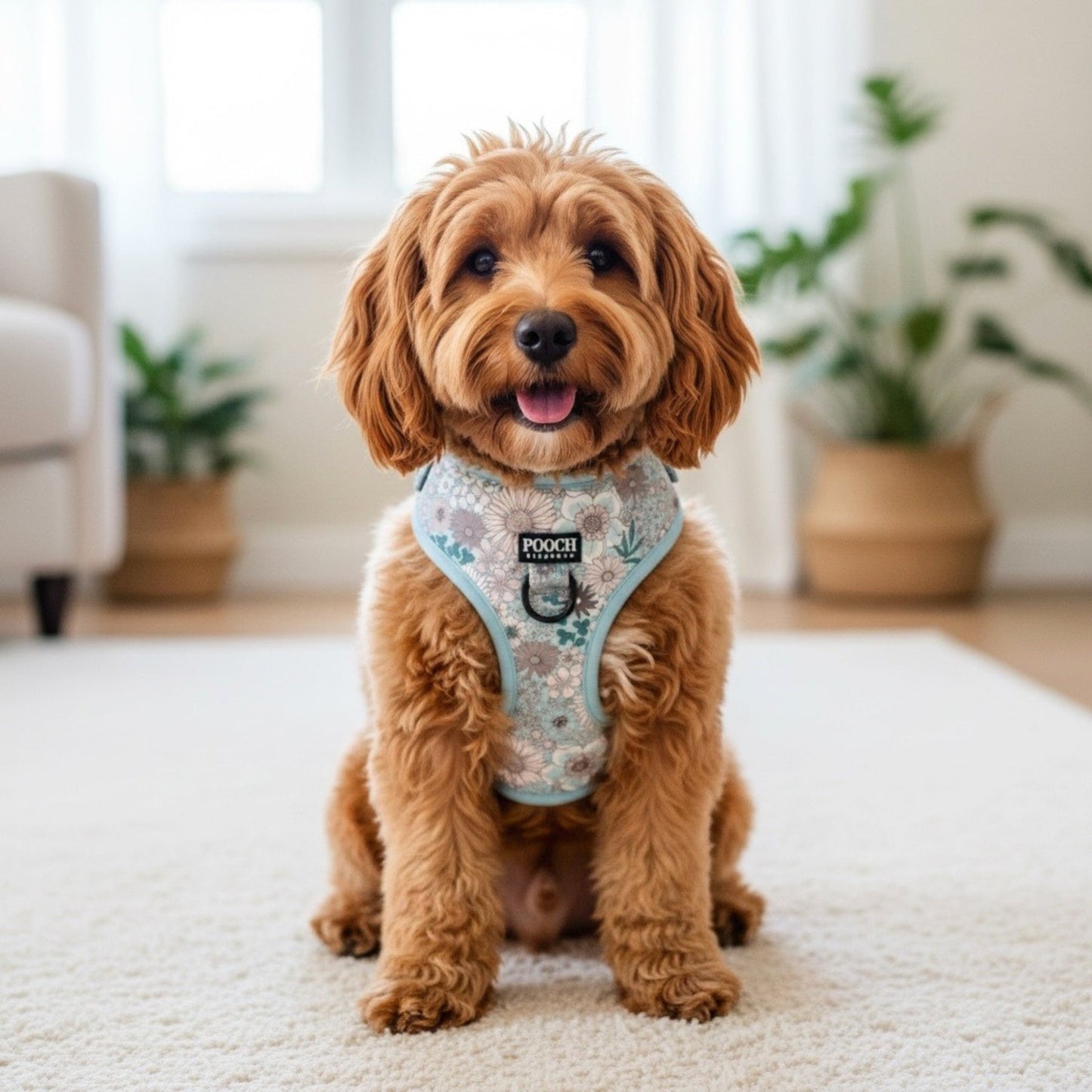 Cottage Garden Blooms Adjustable Dog Harness - Pooch Luxury